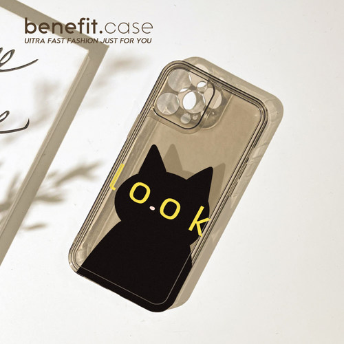 benefit春夏可爱黑猫17pro16适用iphone15promax苹果13手机壳14promax新款12套11小众xsmax透明xr硅胶8plus防 - 图2