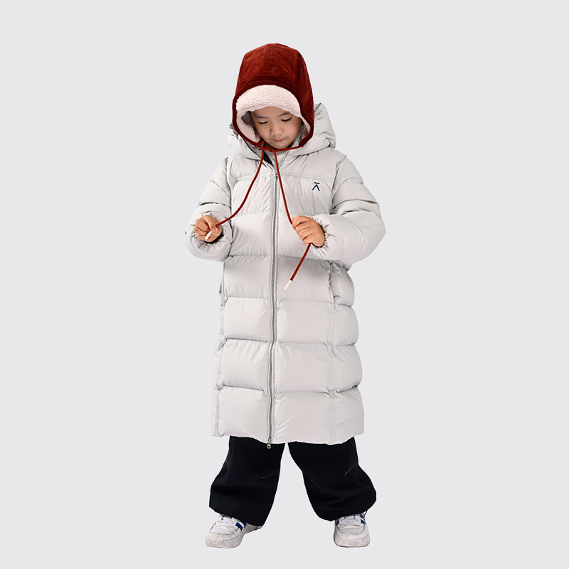 ACMEITEM爱棵米 户外亲子防泼水长款羽绒服90绒扩版羽绒衣男女 - 图2