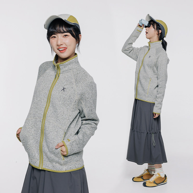 ACMEITEM爱棵米 户外亲子抓绒磨毛开衫外套立领内胆合体上衣男女,淘宝优惠券,粉丝福利购,淘宝优惠卷