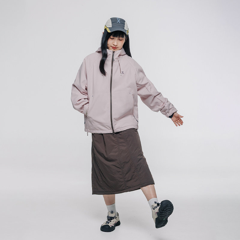 ACMEITEM爱棵米 户外亲子运动骑行反光条连帽夹克加绒宽松外套女,淘宝优惠券,粉丝福利购,淘宝优惠卷