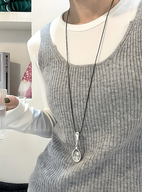 勺子项链长款叠戴极简轻奢高级感