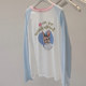 Extra large size 300 Jin Jin equals 0.5 kg Contrast color raglan long sleeve T-shirt