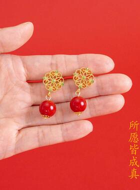 敦煌设计院新中式祥云水滴耳坠