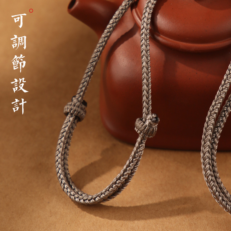 手工编织八股吊坠挂绳高档翡翠黄金蜜蜡挂脖绳男女款玉石项链绳子