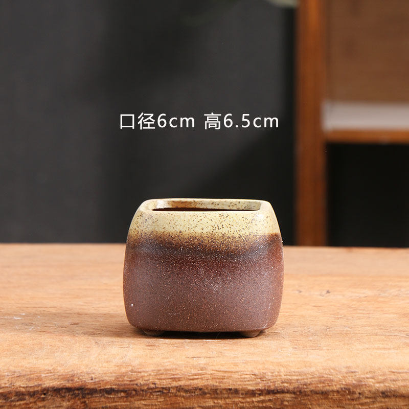 复古磨砂多肉花盆家用陶瓷透气陶土粗陶控根小老桩专用盆特价清仓,淘宝优惠券,粉丝福利购,淘宝优惠卷