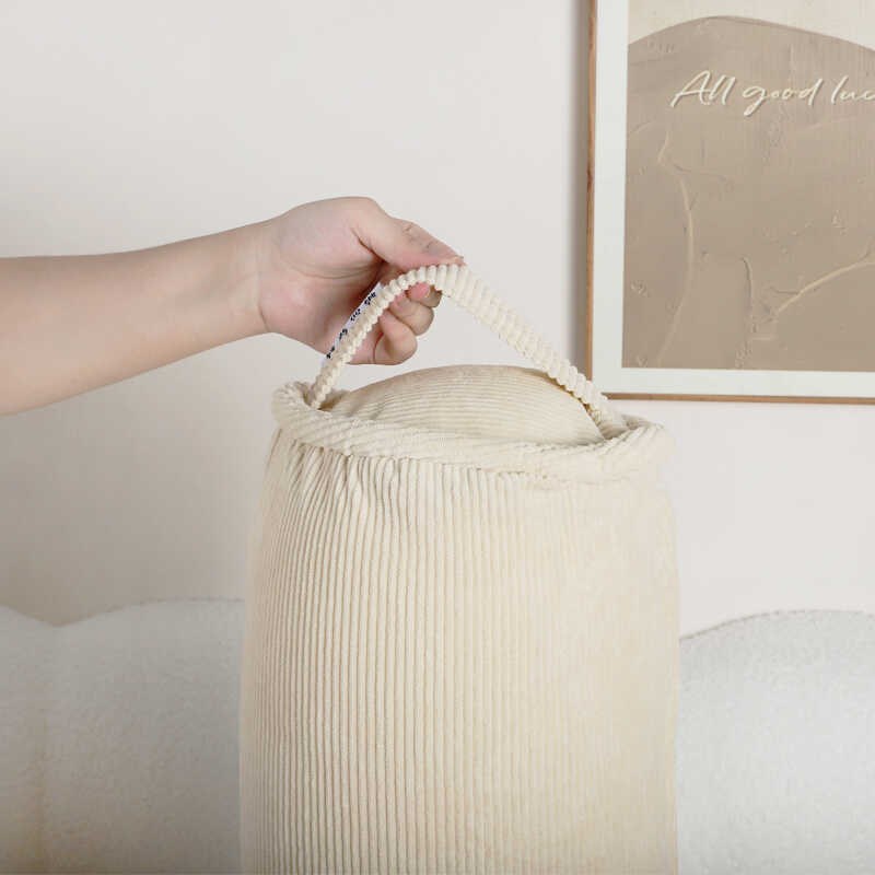 灯芯绒长条身体抱枕女q生侧睡圆柱枕头男生款睡觉夹腿专用男士大 - 图1