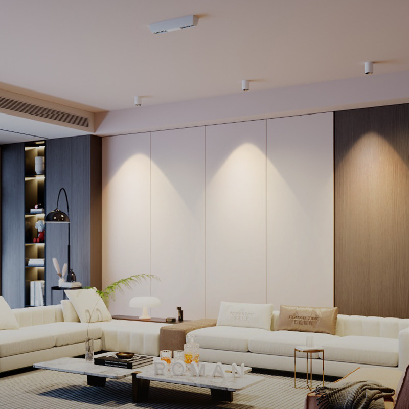 明装防眩射灯北欧无主灯圆形方形简约客厅家用墙免开孔直照无频闪,淘宝优惠券,粉丝福利购,淘宝优惠卷