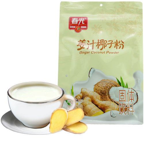海南特产 春光姜汁椰子粉360克X2袋 椰香姜汁味 姜味浓姜茶椰奶粉 - 图0