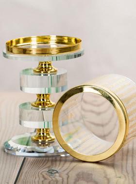 大悲咒水晶酥油灯防风灯罩供佛灯架家用佛堂佛龛烛台摆件佛前供灯