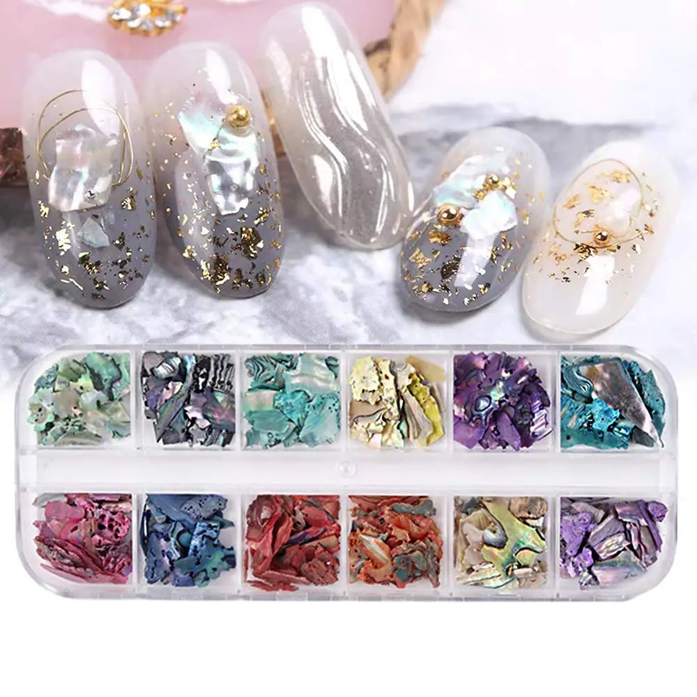 ll Pieces,Ultra-Thin Slices Nail Art Decoration UV Gel Flake - 图1