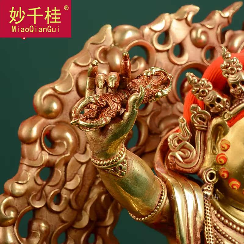 妙千桂金刚手藏传佛教供佛纯铜佛像 妙千桂摆件