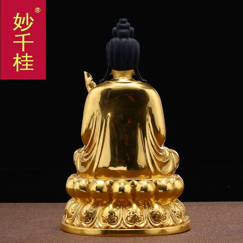 妙千桂纯铜西方三圣寺庙佛像 妙千桂摆件