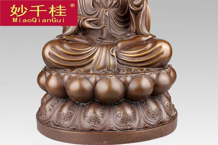 妙千桂纯铜大势至菩萨摆件纯铜佛像 妙千桂摆件