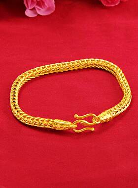 越南沙金男士饰品龙骨链沙金项链仿黄金手链不掉色时尚高档复古