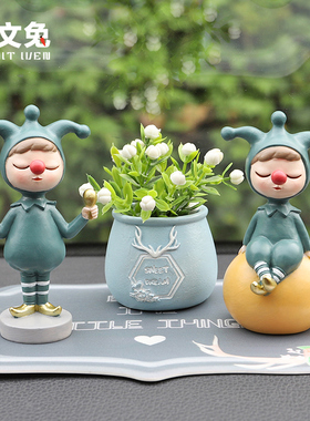 卡通小丑书房电视柜轻奢风摆件