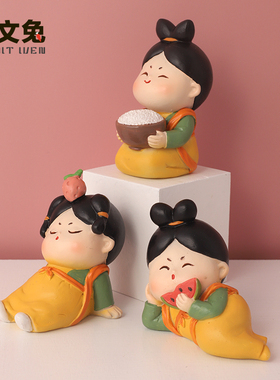 创意古风国潮唐仕女可爱摆件