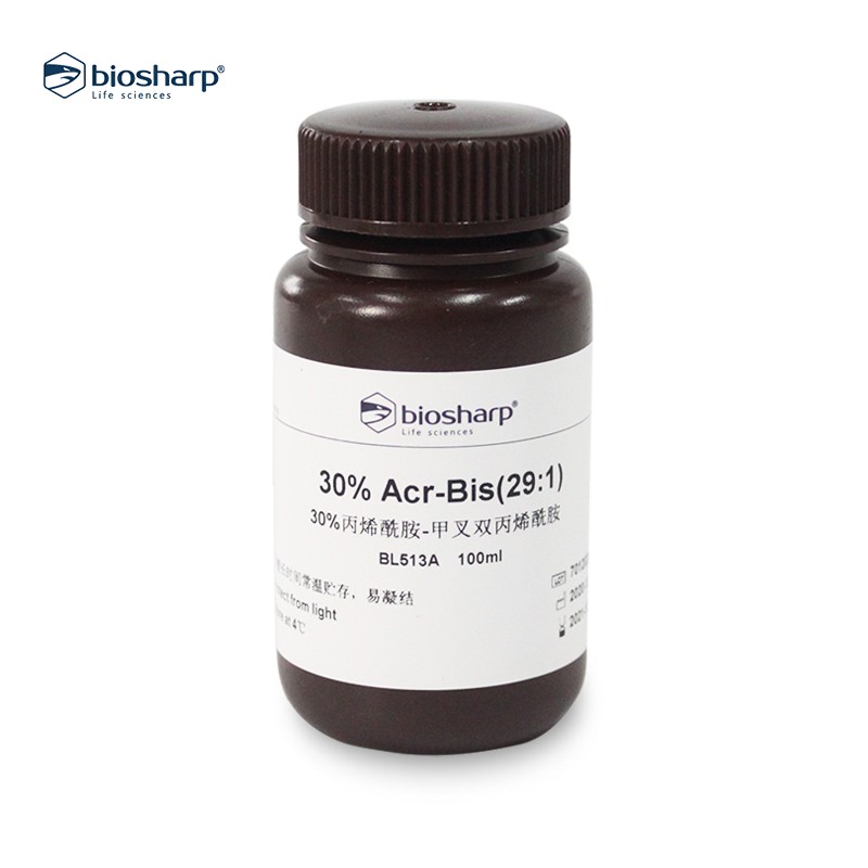 丙烯酰胺溶液30%甲叉29:1 biosharp 500mlBL513B凝胶蛋白核酸电泳-图1