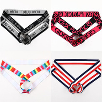 Mens Pivot to Hip Tinting with Sexy Hollowed-out T Pants Open Gear Free and Gay Breathable Mens Underwear