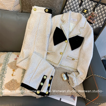 (original) Xiaoxiang Wind name Yuanyuan Temperament Suit Spring Dress 2023 New Womens Spring Broadlegged Pants Two Sets