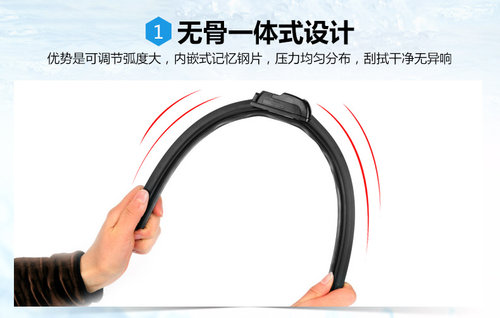 比亚迪BYD思锐F3R G3G6 F0F3F6 S6 E6 L3速锐M6无骨雨刮器 雨刷片 - 图2