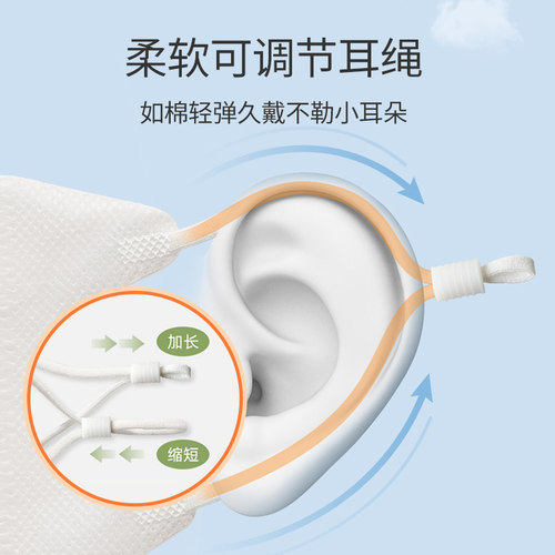 婴儿童口罩3d立体新款女宝宝一次性防护口罩1岁可调节扣0到6透气 - 图0