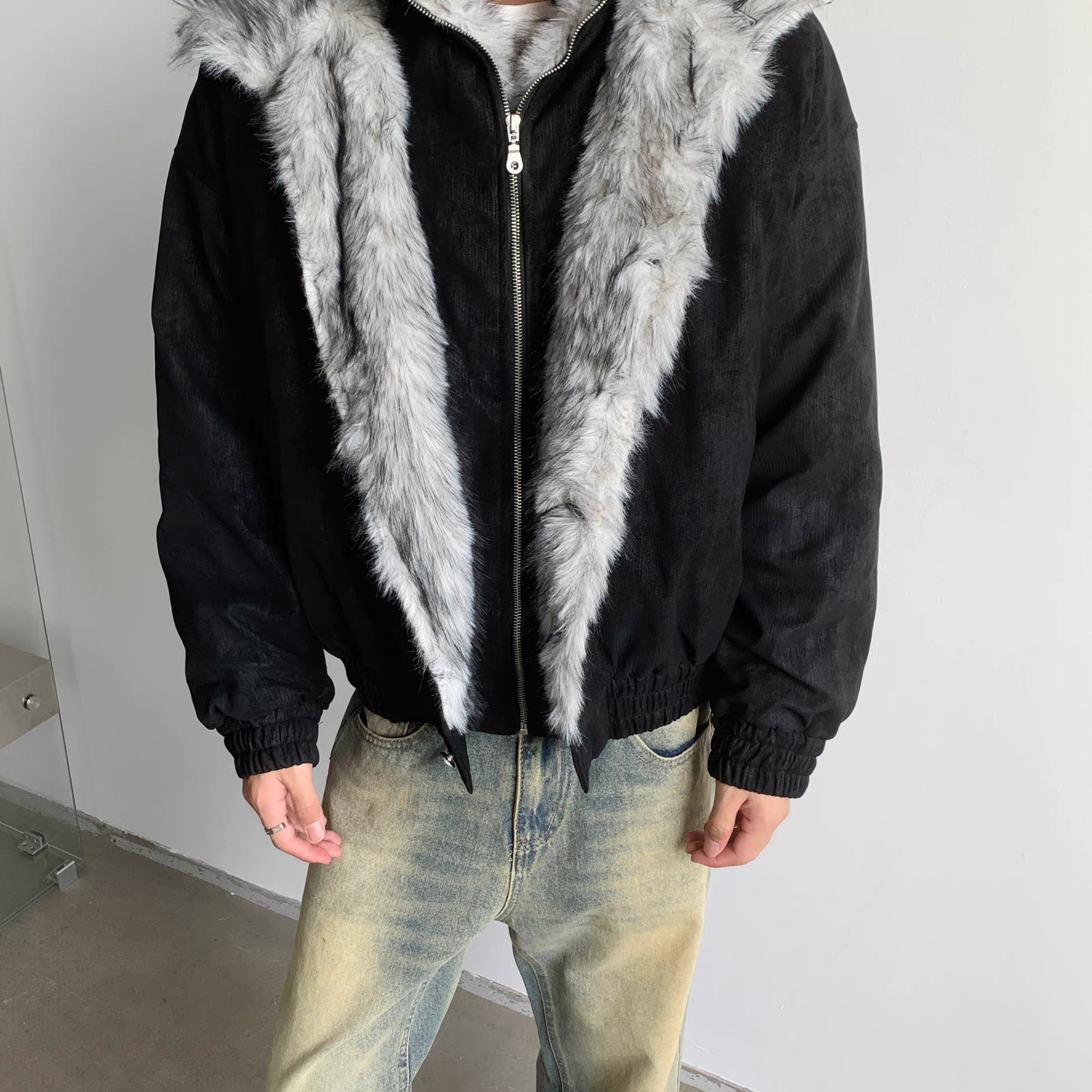 极地狼王座山雕假两件棉服外套男女冬季加厚保暖棉衣美式立领夹克,淘宝优惠券,粉丝福利购,淘宝优惠卷