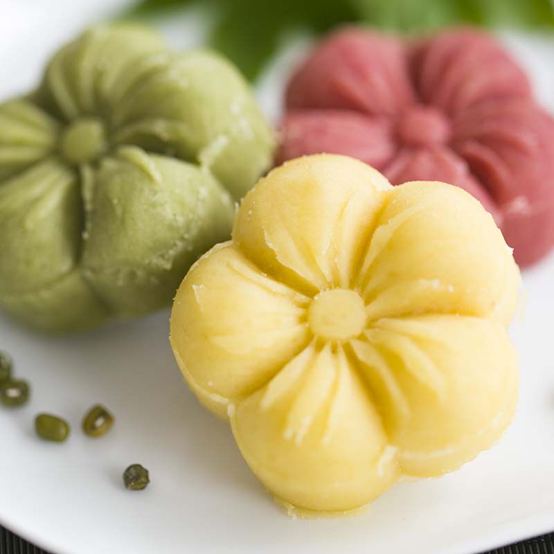 喜糕点樱花绿豆糕古法手工配茶糕点 物喜传统糕点