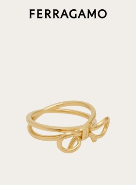 【礼物】FERRAGAMO菲拉格慕女士蝴蝶结戒指