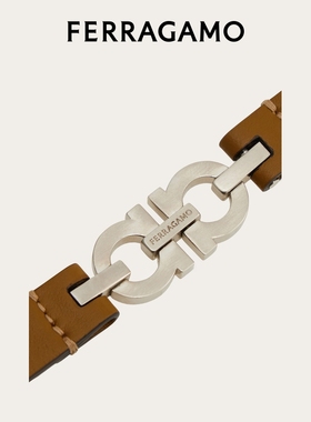【礼物】FERRAGAMO菲拉格慕男士Gancini双扣手链