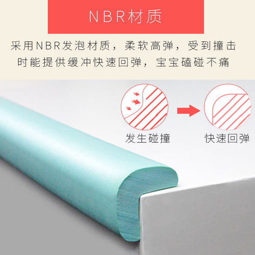 l型防撞条家用墙角防磕碰软包桌边贴条保护套窗台护角包边条自粘 - 图1