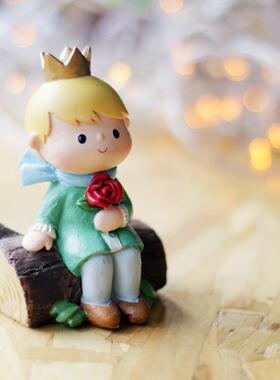 2026小王子树脂工艺品办公室工位桌面装饰小摆件创意可爱公仔生日