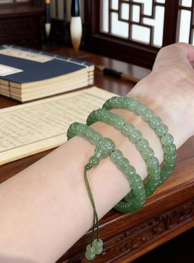 2026雏灵中国风天然和田玉白玉手链沉香朱砂diy手链小红薯爆款手