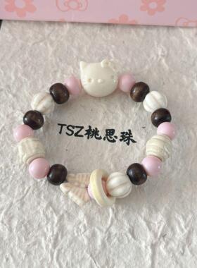 2026新款饼干小猫手链女可爱少女咪系列中式气质百搭设计闺蜜手串