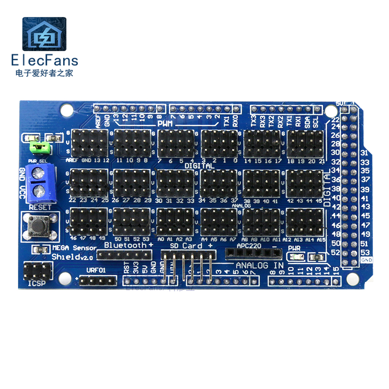 V2.0专用传感器扩展板模块 适用于For Arduino 开发板MEGA2560 R3 - 图0