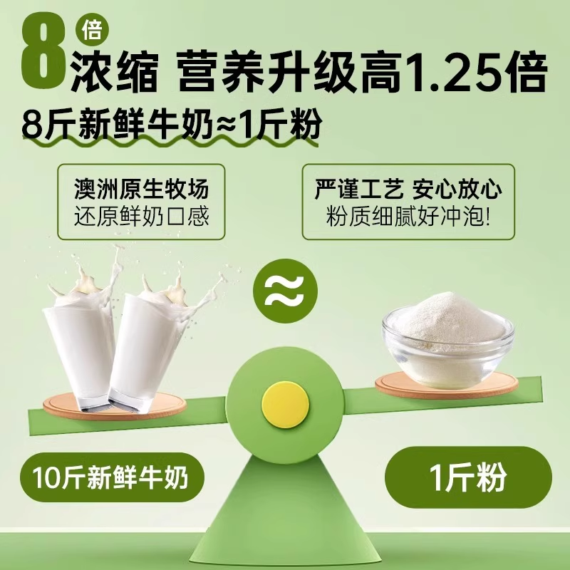 奶粉单独立小包装成人儿童学生全脱脂贝特恩蓝一号正品官方旗舰店