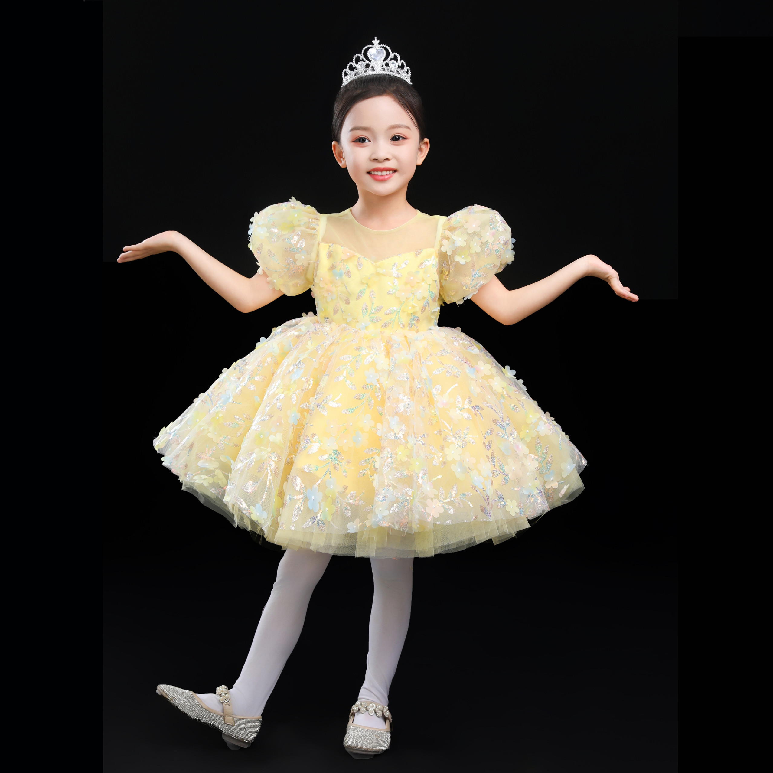 六一儿童演出服蓬蓬纱裙亮片可爱公主礼服幼儿园舞蹈表演甜美女童,淘宝优惠券,粉丝福利购,淘宝优惠卷