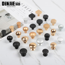 Top tier modern minimalist black single-hole small handle drawer wine cabinet overall cupboard door handle gold light lavish numerical control solid