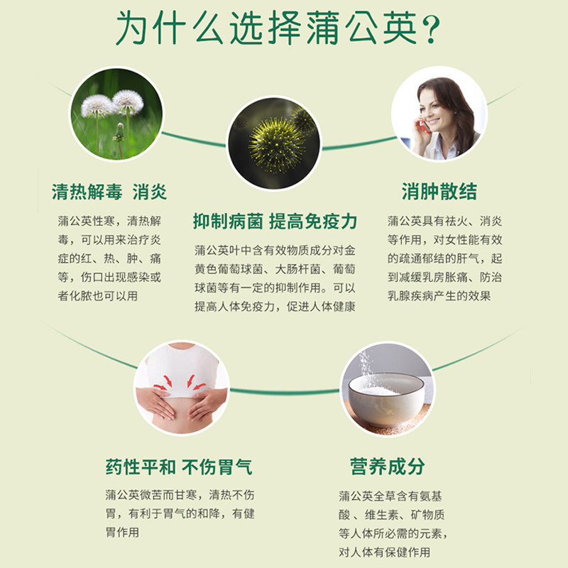 4盒装】昆中蒲公英颗粒感冒药堵奶 昆中药医药感冒咳嗽