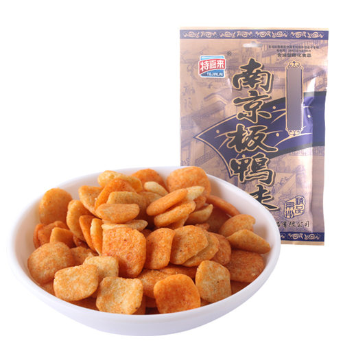 经典牛皮纸特嘉来南京板鸭味82g大袋10袋8090后儿时回忆怀旧零食 - 图0
