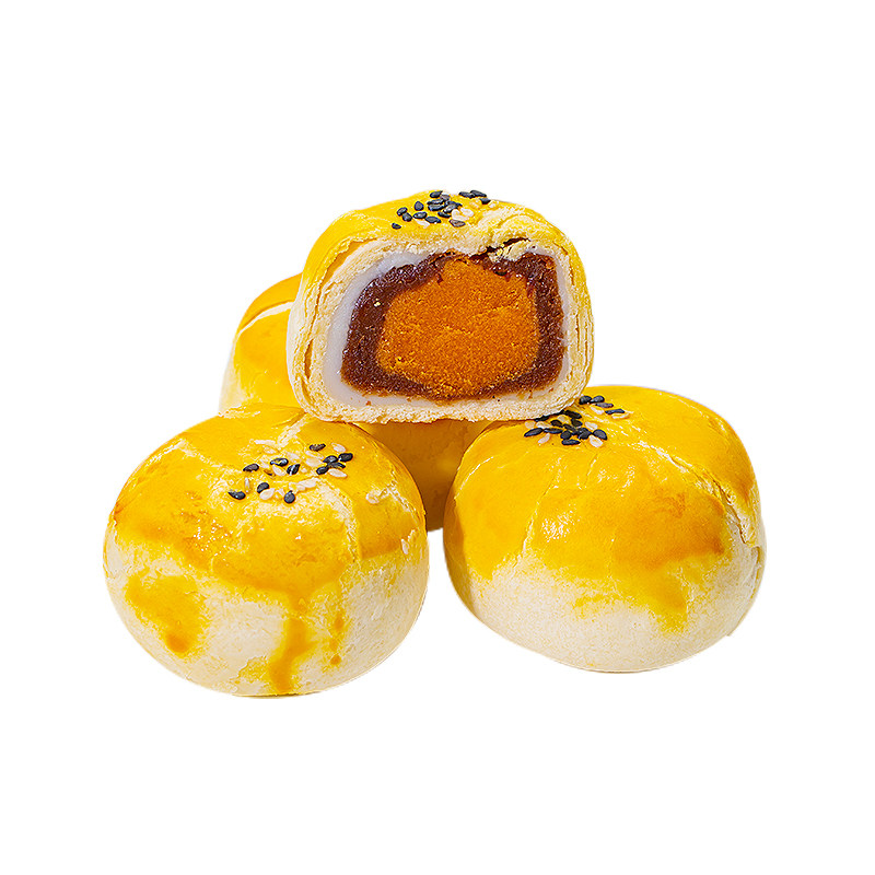 6枚雪媚娘红豆味海鸭早餐蛋黄酥 百万田食品传统糕点