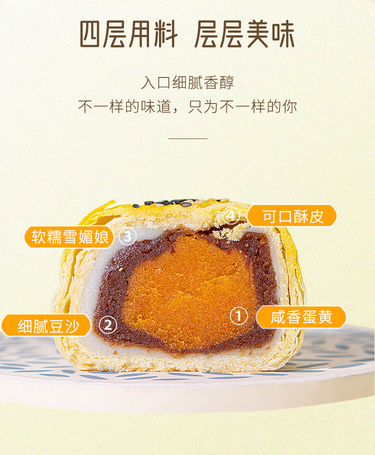 百万田品牌蛋黄酥雪媚娘早餐麻薯 百万田食品传统糕点