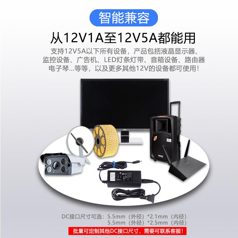 原装台达12V5A4A3.5A3A2.5A通用联想AOC液晶显示器充电源适配器线 - 图2