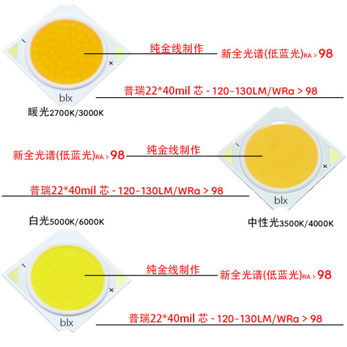 全光谱Ra98显色家用护眼低蓝光餐厅吧台吊线灯圆形直筒锥形筒射灯 - 图1