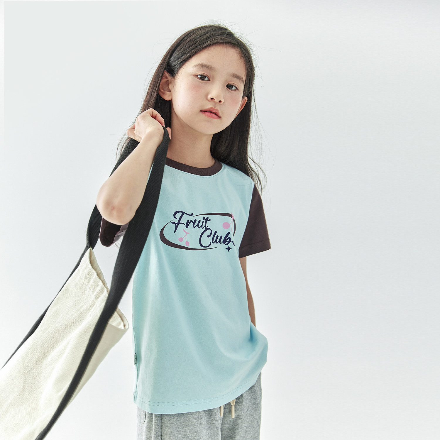 棵初2025年夏季新款童装撞色拼接印花短袖T恤中大童美式复古上衣,淘宝优惠券,粉丝福利购,淘宝优惠卷