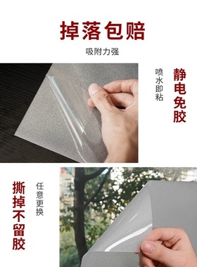 磨砂玻璃贴纸透光不透明防窥膜浴室卫生间窗户贴膜防窥防走赵之孙