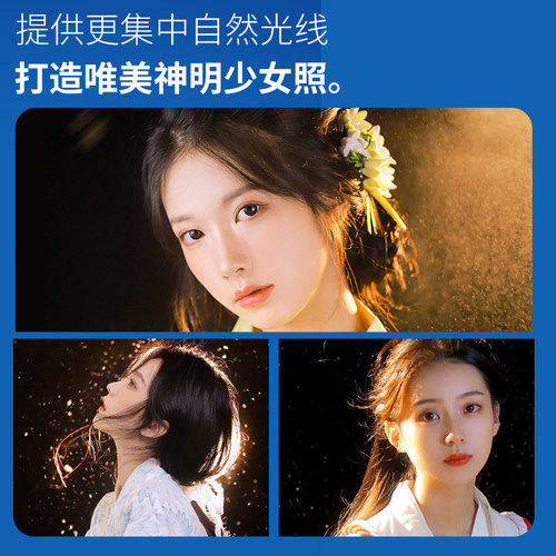 800W红头灯摄影棚补光灯室内神明少女灯拍照打光LED聚光拍摄暖光三色可调直播间布置专业专用美食发丝灯主播 - 图0