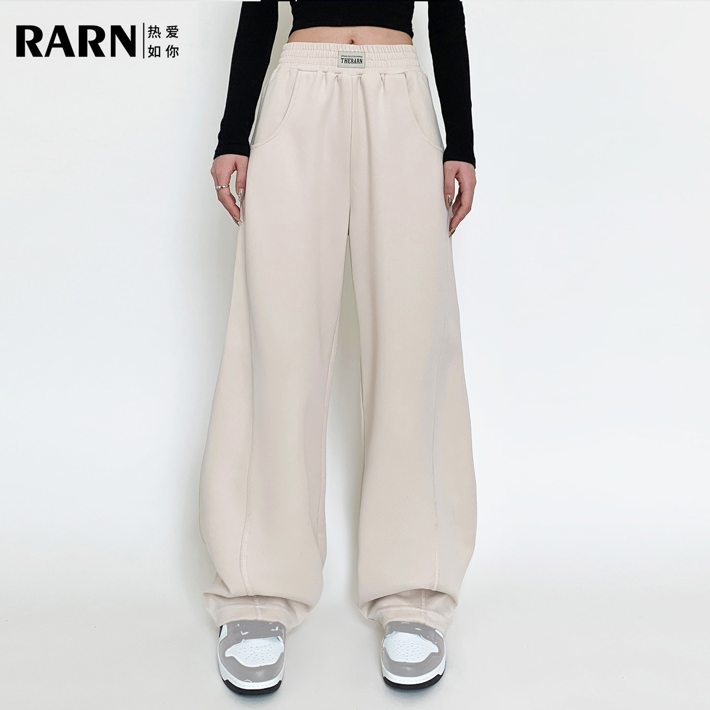 RARN美式香蕉裤女2025秋装宽松弯刀卫裤休闲阔腿裤运动爵士舞裤子,淘宝优惠券,粉丝福利购,淘宝优惠卷