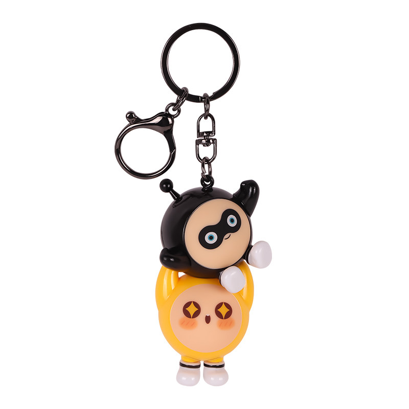 蛋仔派对正版蛋仔派对周边叠叠乐钥匙扣创意学生书包钥匙卡通盲盒挂件饰品