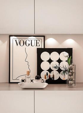 轻奢，高端餐饮电视柜装饰，高端小众家居门厅鞋柜装饰画