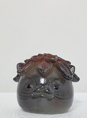 遇水变色茶宠可爱卡通花猫茶桌有趣好玩摆件可养创意装饰配件茶具